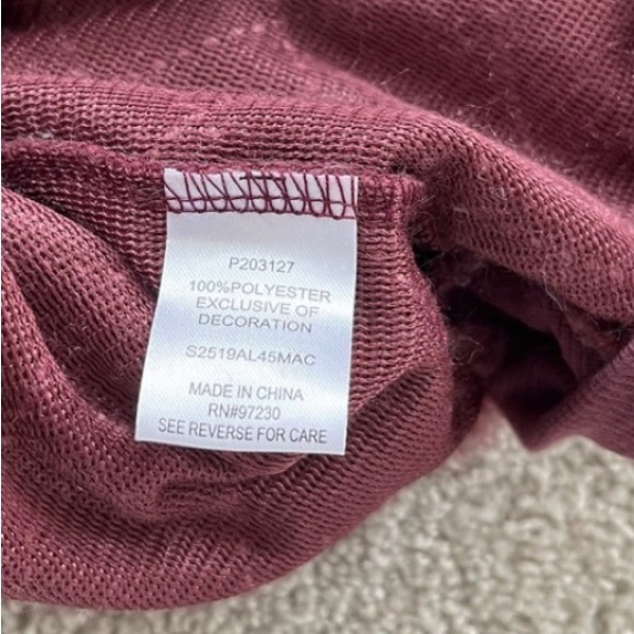 Crave Fame Maroon Cozy Pullover Sweater - Picture 4 of 4